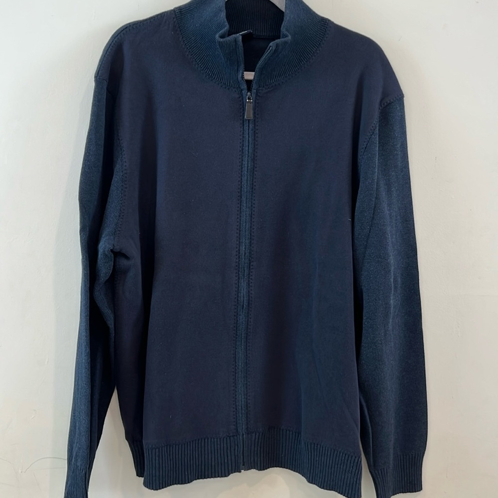 Gap Men’s Navy Front Zip Up 100% Cotton Light Weight Jacket Size XXL